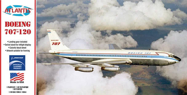 Boeing B707-120 Passenger Airliner (1/139 Scale) Plastic Aircraft Model Kit