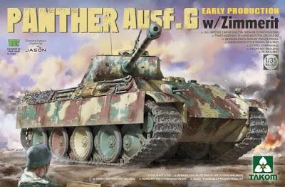 Panther Ausf G Early with Zimmerit (1/35 Scale) Plastic Military Model Kit