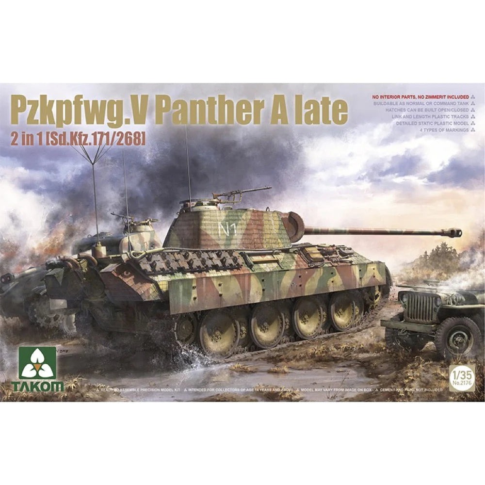 1/35 Pzkpfwg.V Panther A Late 2 in 1 [Sd.Kfz.171/268]