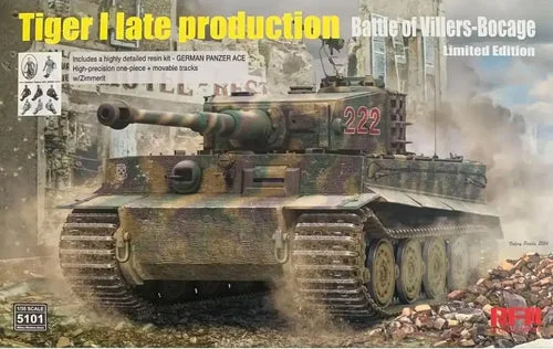 Tiger I Late Production 'Battle of Villers-Bocage' (1/35 Scale) Plastic Military Model Kit