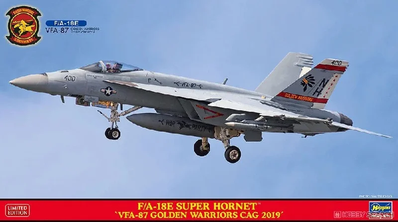 1/72  F/A18E SUPER HORNET VFA87 GOLDEN WARRIORS CAG 2019 (Bonus: an emblem patch is included.)