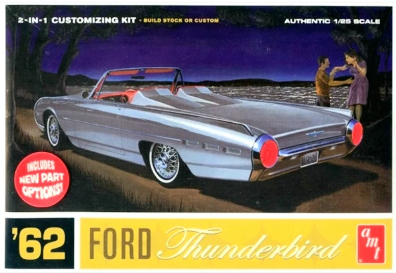 '62 Ford Thunderbird (1/25 Scale) Plastic Vehicle Model Kit