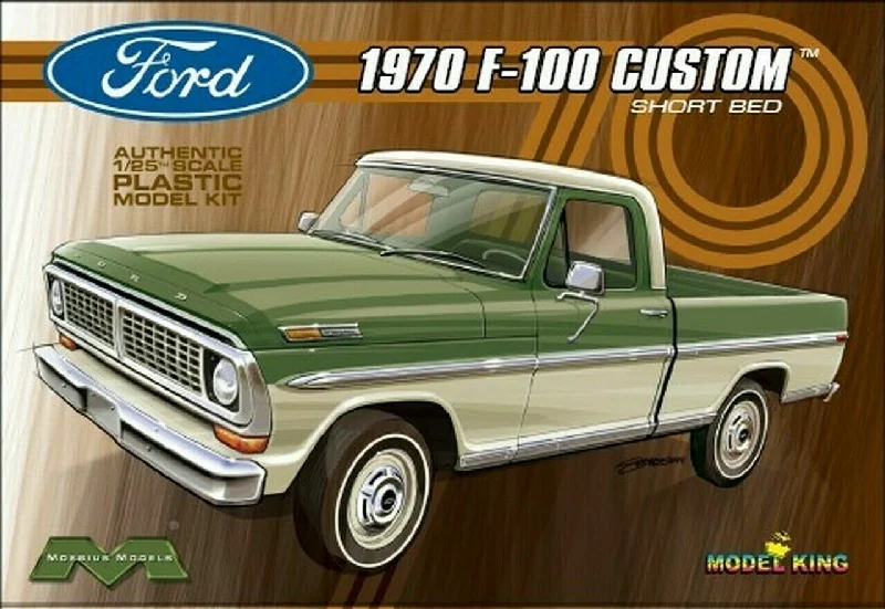 '70 F-100 Custom Short Bed (1/25 Scale) Vehicle Model Kit