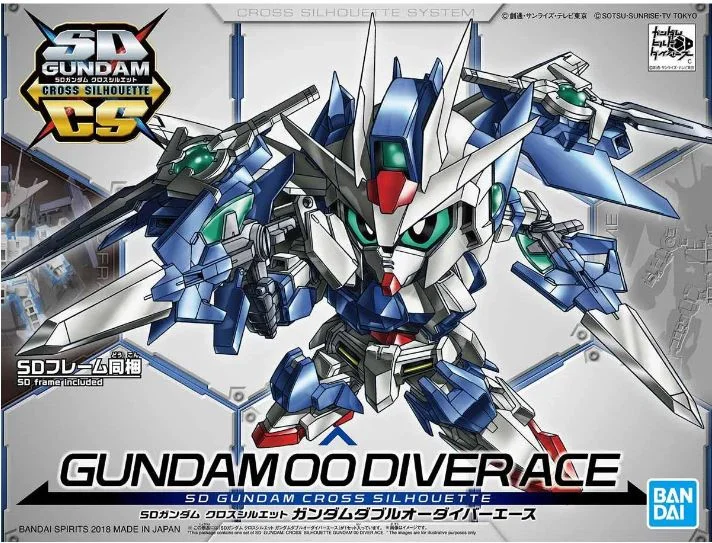 SD Gundam Cross Silhouette Gundam 00 Diver Ace Plastic Gundam Model Kit