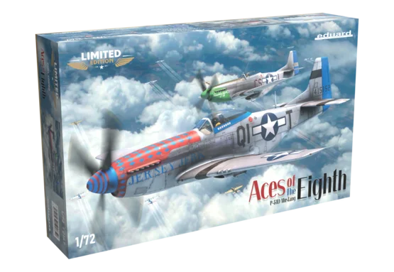 Eduard - P-51D Mustang 'Aces of the Eighth' Dual Combo [Limited Edition} (1/72 Scale) Plastic Aircraft Model Kit