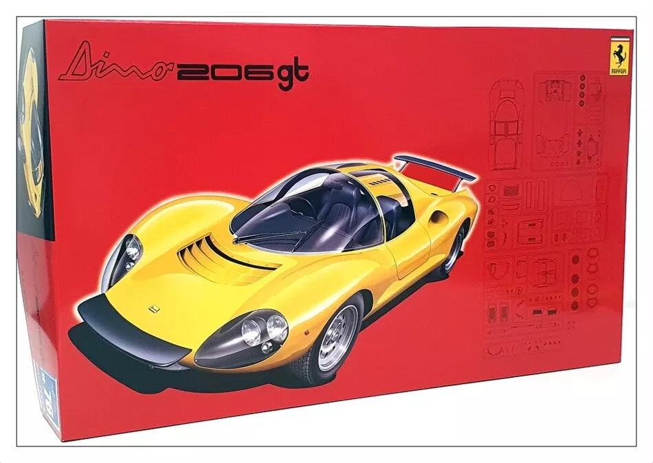 Ferrari Dino 206GT Sports Car (1/24 Scale) Plastic Vehicle Model Kit