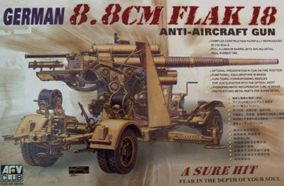 German 8.8cm Flak 18 Anti-aircraft gun (1/35 Scale) Plastic Military Model Kit