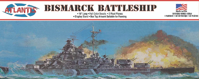 German Battleship Bismarck (1/618 Scale) Plastic Boat Model Kit