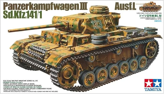 German Pz. Kpfw III Ausf. L (1/35 Scale) Plastic Military Model Kit