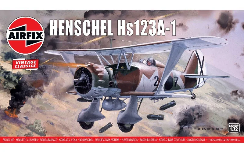 Henschel Hs123A-1 (1/72 Scale) Aircraft Model Kit