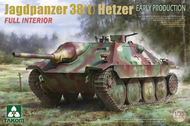 Jagdpanzer 38(t) Hetzer Early (1/35 Scale) Plastic Military Model Kit