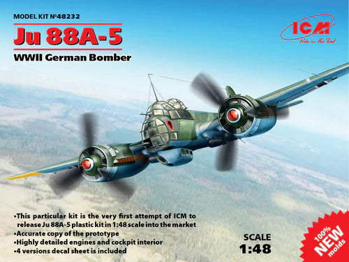 Ju 88A-5 German Bomber (1/48 Scale) Aircraft Model Kit