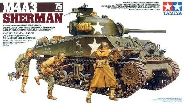 M4A3 Sherman 75mm (1/35 Scale) Plastic Military Model Kit