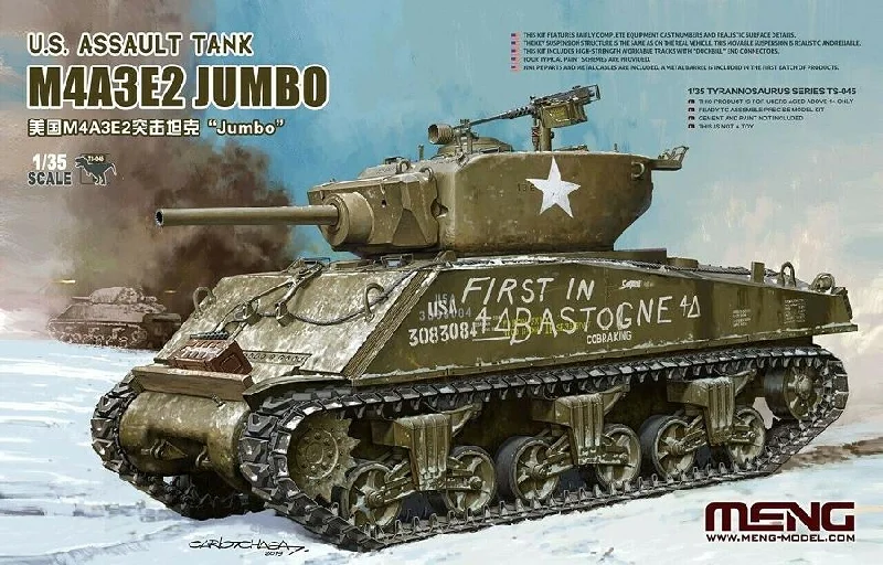 M4A3E2 Jumbo US Assault Tank (1/35 Scale) Plastic Military Kit