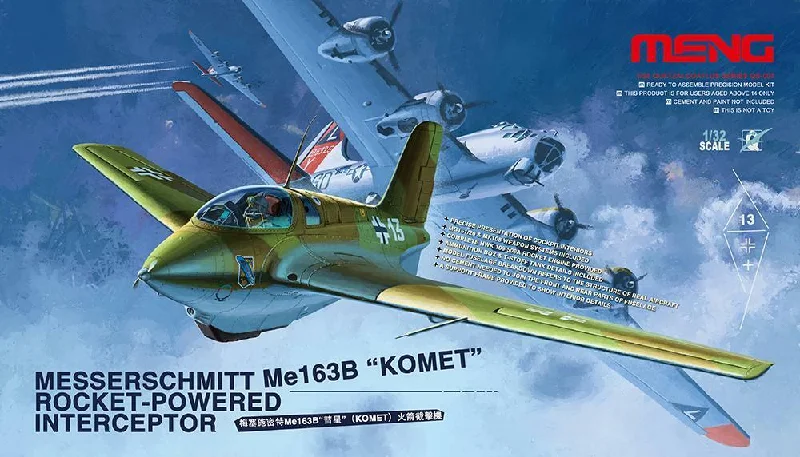 Messerschmitt Me 163B Komet (1/32 Scale) Plastic Aircraft Model Kit