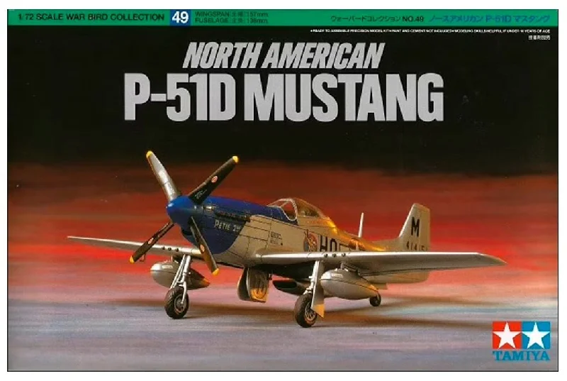 North American P-51D Mustang (1/72 Scale) Plastic Aircraft Model Kit