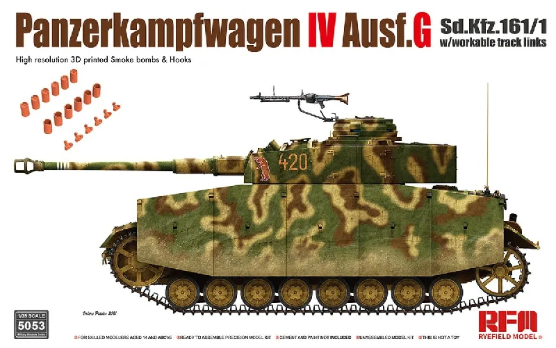 Panzerkampfwagen IV Ausf G (1/35 Scale) Plastic Military Model Kit