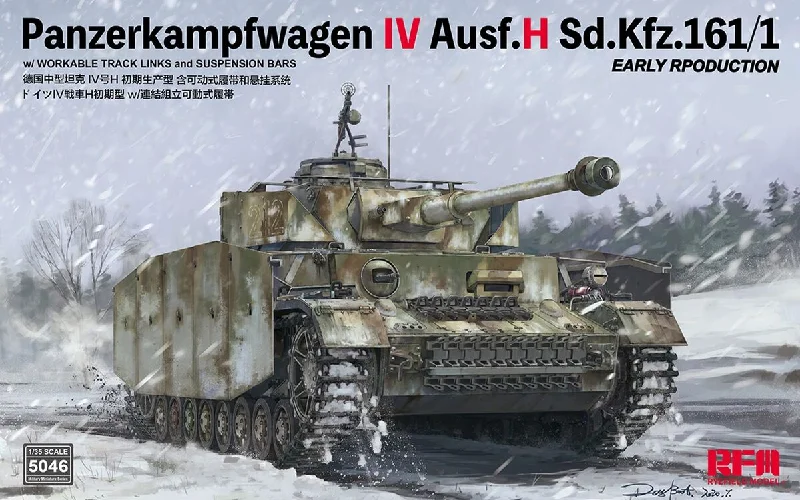 Panzerkampfwagen IV Ausf.H Early Production (1/35 Scale) Plastic Military Model Kit