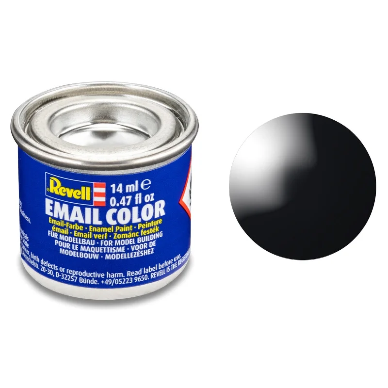 Revell Email Color Gloss Black (RAL 9005) Enamel Paint 14ml