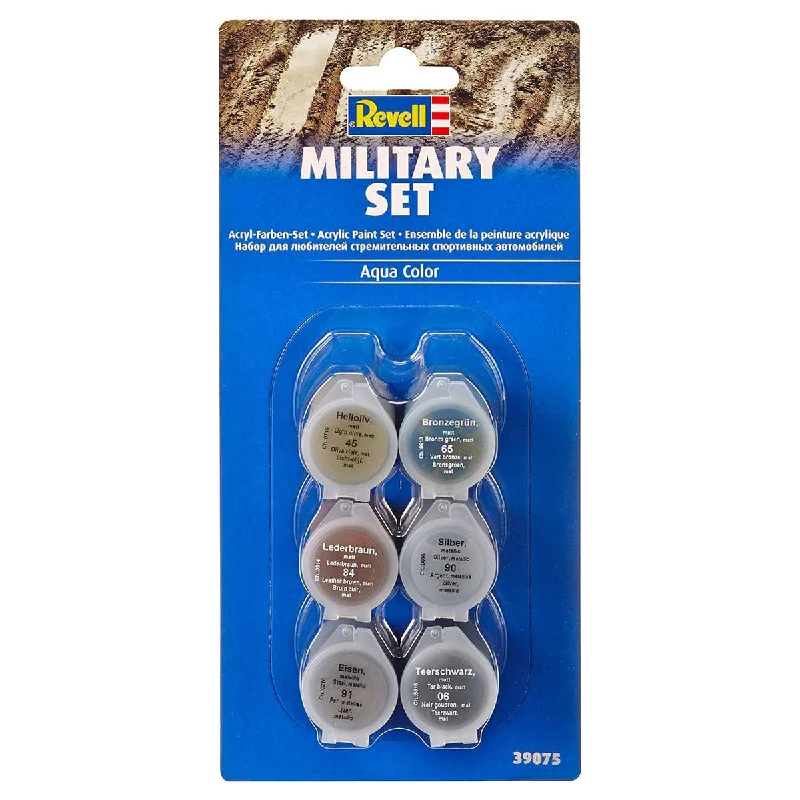 Revell Military Set Aqua Colour Acrylic Model Paint (6 Pack)