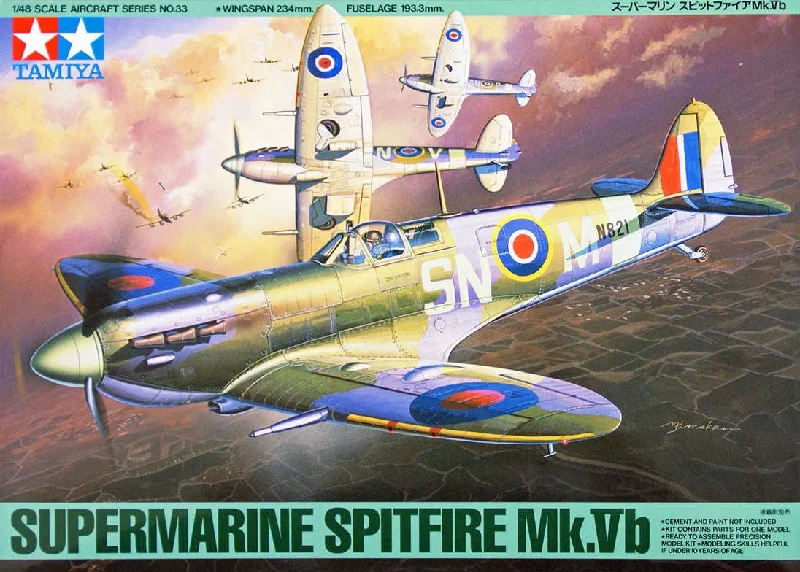 Supermarine Spitfire Mk.Vb (1/48 Scale) Plastic Aircraft Model Kit