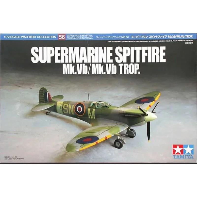 Supermarine Spitfire Mk.Vb / Mk.Vb Trop (1/72 Scale) Plastic Aircraft Model Kit