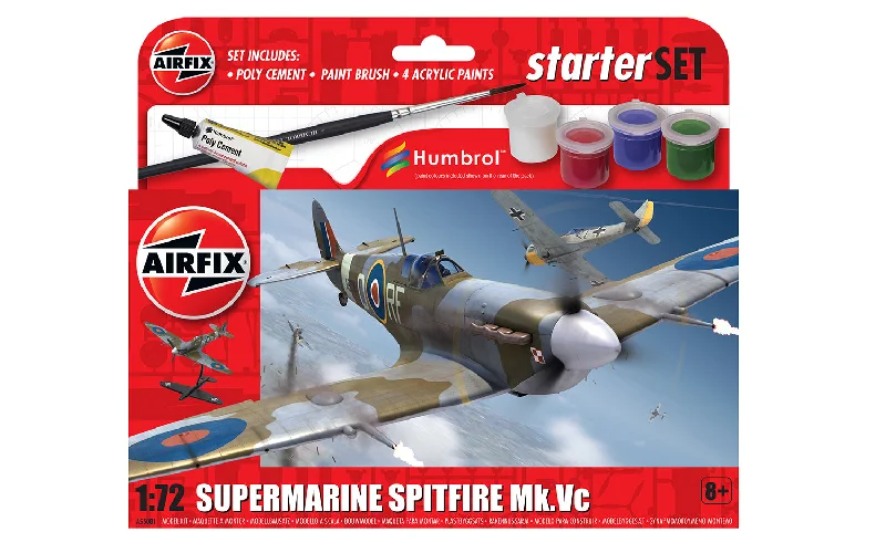 Supermarine Spitfire Starter Set (1/72 Scale) Aircraft Model Kit