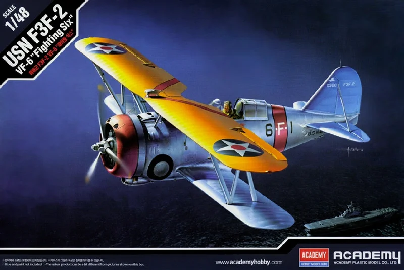 USN F3F-2 VF-6 (1/48 Scale) Aircraft Model Kit