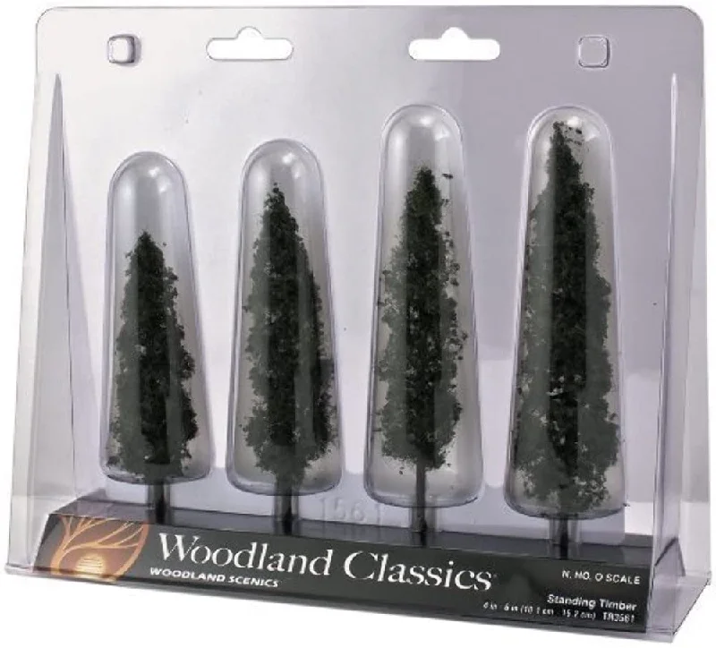 Woodland Classic Trees Ready Made Standing Timber 4 to 6" Tall (4 Pack)