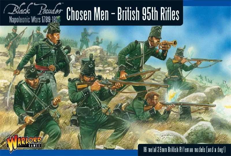 Black Powder Napoleonic Wars British 95th Rifles (Chosen Men), 28 mm Scale Model Figures