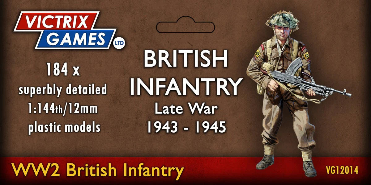 British Infantry Late War 1943-1945, 1:144 (12 mm) Scale Model Plastic Figures