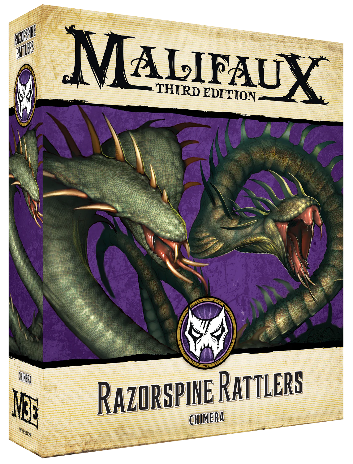 Malifaux (M3E) The Neverborn “Razorspine Rattler”, 32 mm Scale Model Plastic Figures