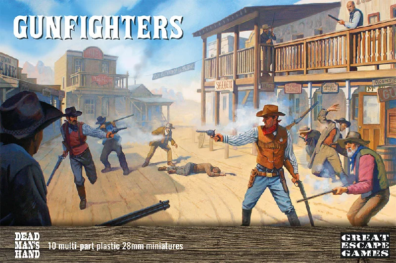 Dead Man’s Hand Gunfighters 28 mm Scale Model Plastic Figures