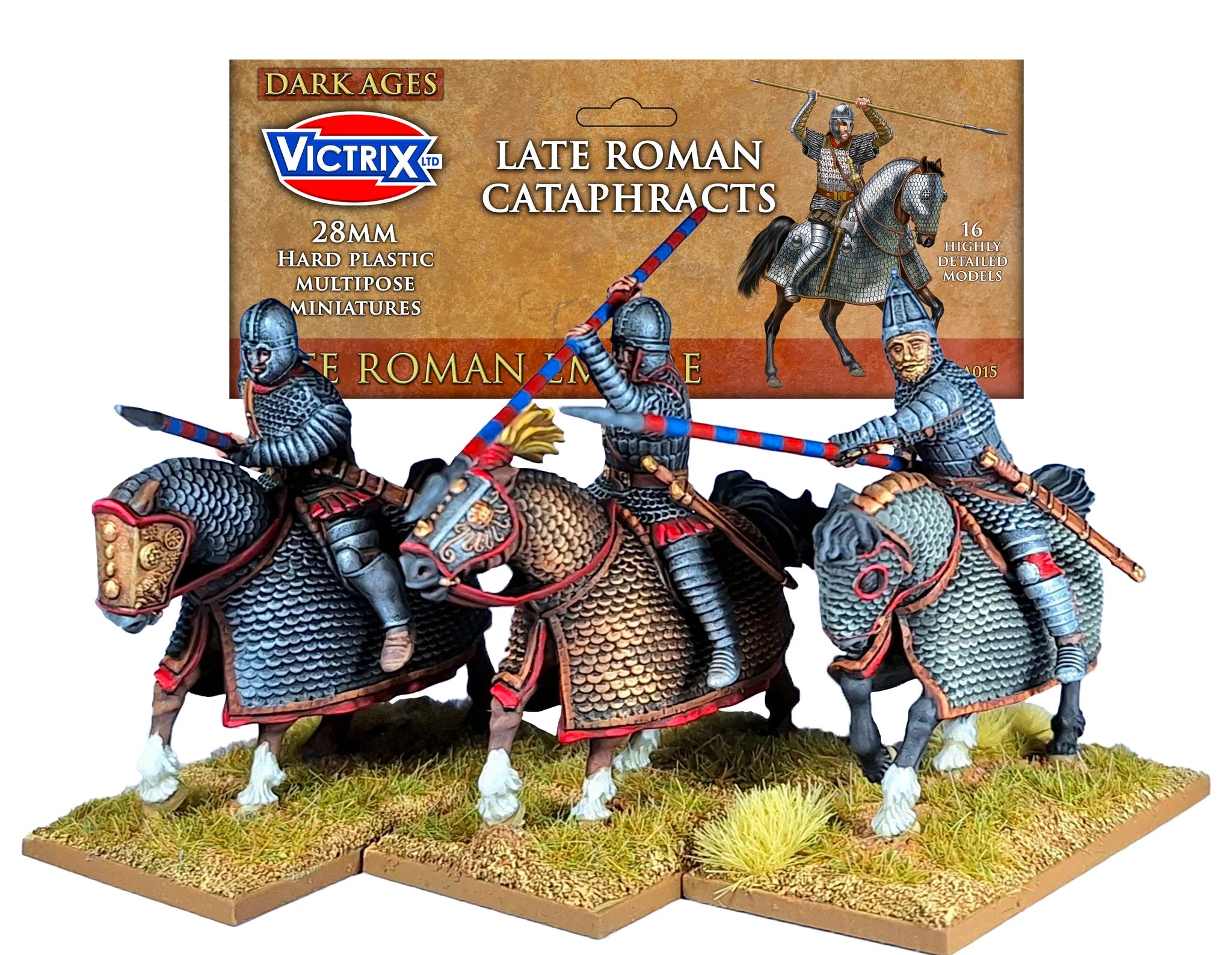 Late Roman Cataphracts, 28 mm Scale Model Plastic Figures