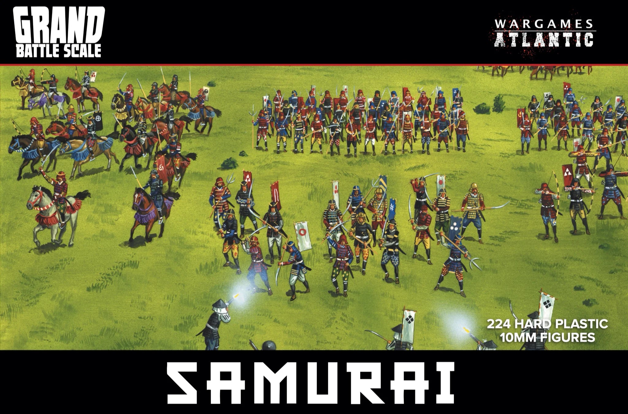 Samurai 10 mm Scale Model Plastic Figures