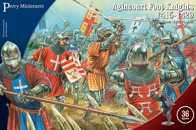 Agincourt Foot Knights 1415-1429, 28 mm Model Plastic Figures Kit