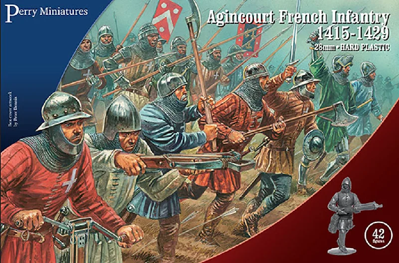 Agincourt French Infantry 1415-1429,  28 mm Model Plastic Figures