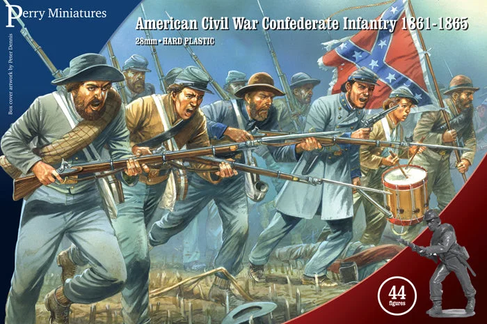 American Civil War CSA Infantry 1861-1865 (28 mm) Scale Model Plastic Figures