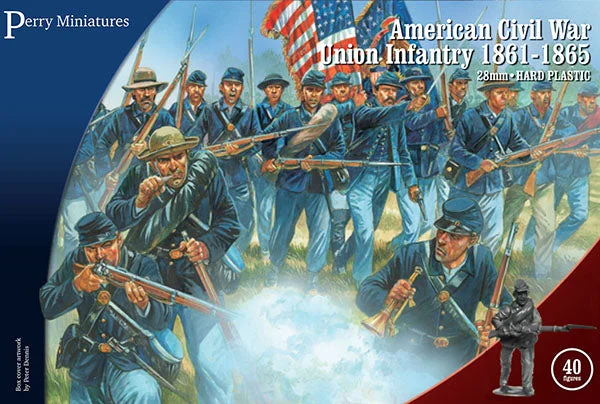 American Civil War Union Infantry 1861-1865, 28 mm Scale Model Plastic Figures