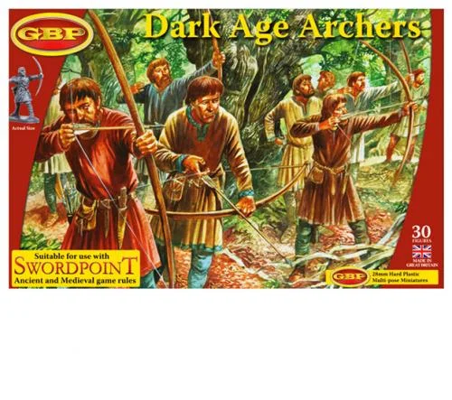 Dark Age Archers, 28 mm Scale Model Plastic Figures