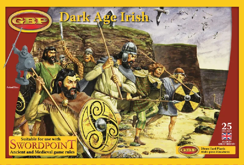 Dark Age Irish, 28 mm Scale Model Plastic Figures