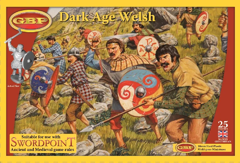 Dark Age Welsh, 28 mm Scale Model Plastic Figures