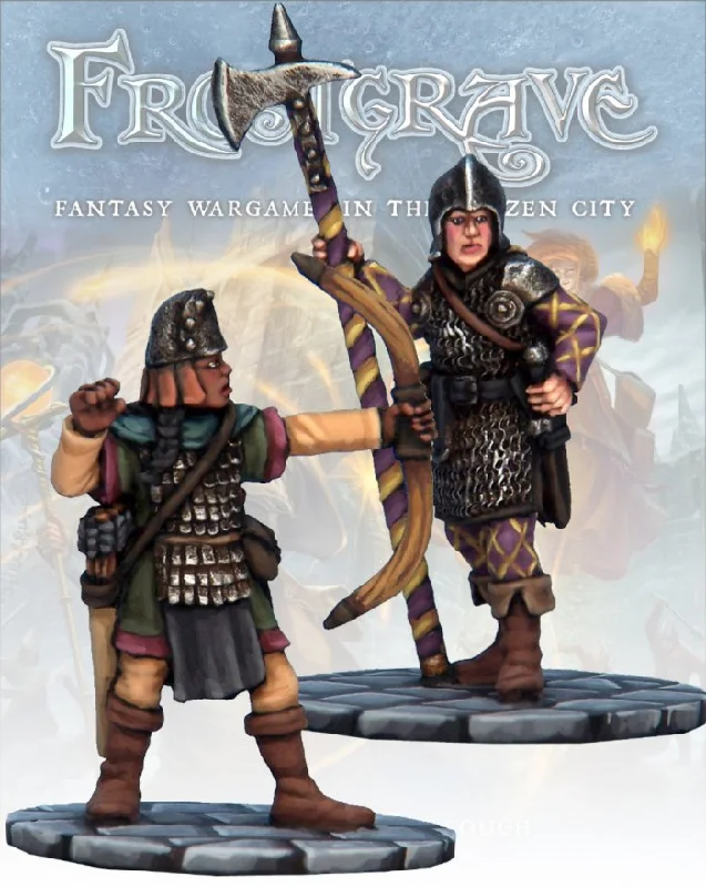 Frostgrave Captains III, 28 mm Scale Model Metal Figures