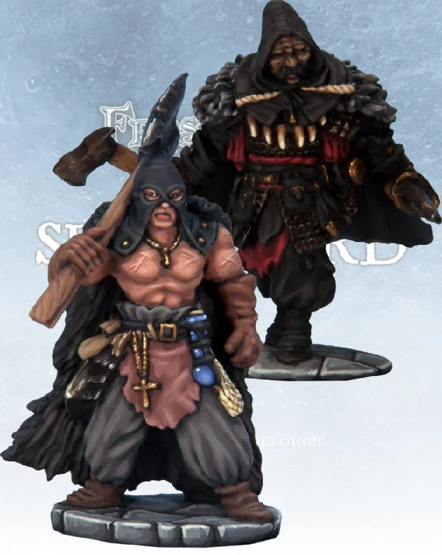 Frostgrave Cultist Captains, 28 mm Scale Model Metal Figures