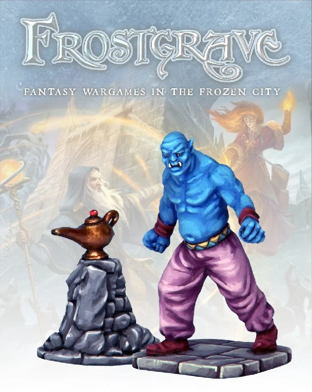 Frostgrave Genie & Lamp, 28 mm Scale Model Metal Figures