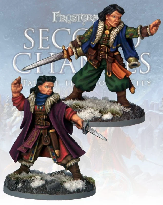 Frostgrave Yelen and Mirika Semova, 28 mm Scale Model Metal Figures