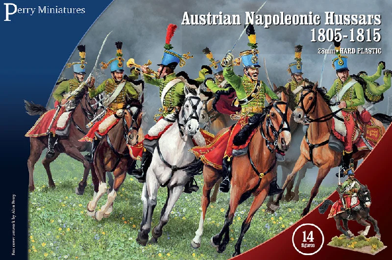 Napoleonic Austrian Hussars 1805 - 1815, 28 mm Scale Model Plastic Figures