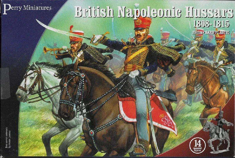 Napoleonic British Hussars, 28 mm Scale Model Plastic Figures