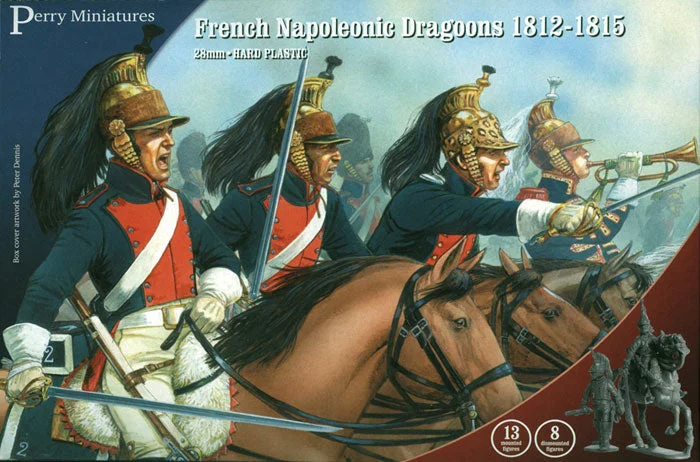 Napoleonic French Dragoons 1812 -1815, 28 mm Scale Model Plastic Figures