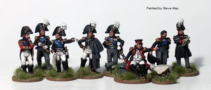 Napoleonic Russian High Command 1812, 28 mm Scale Model Metal Figures